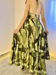 Vestido Indiano longo - Tinker (com detalhes dourados) 2
