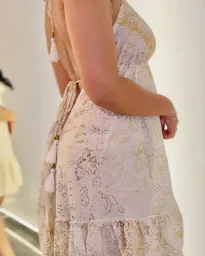 Vestido Indiano curto - Celina (com detalhes dourados) 2