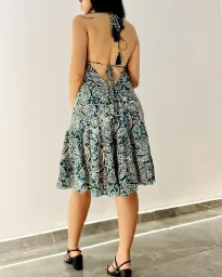Vestido Indiano curto - Maré (com detalhes dourados) 2
